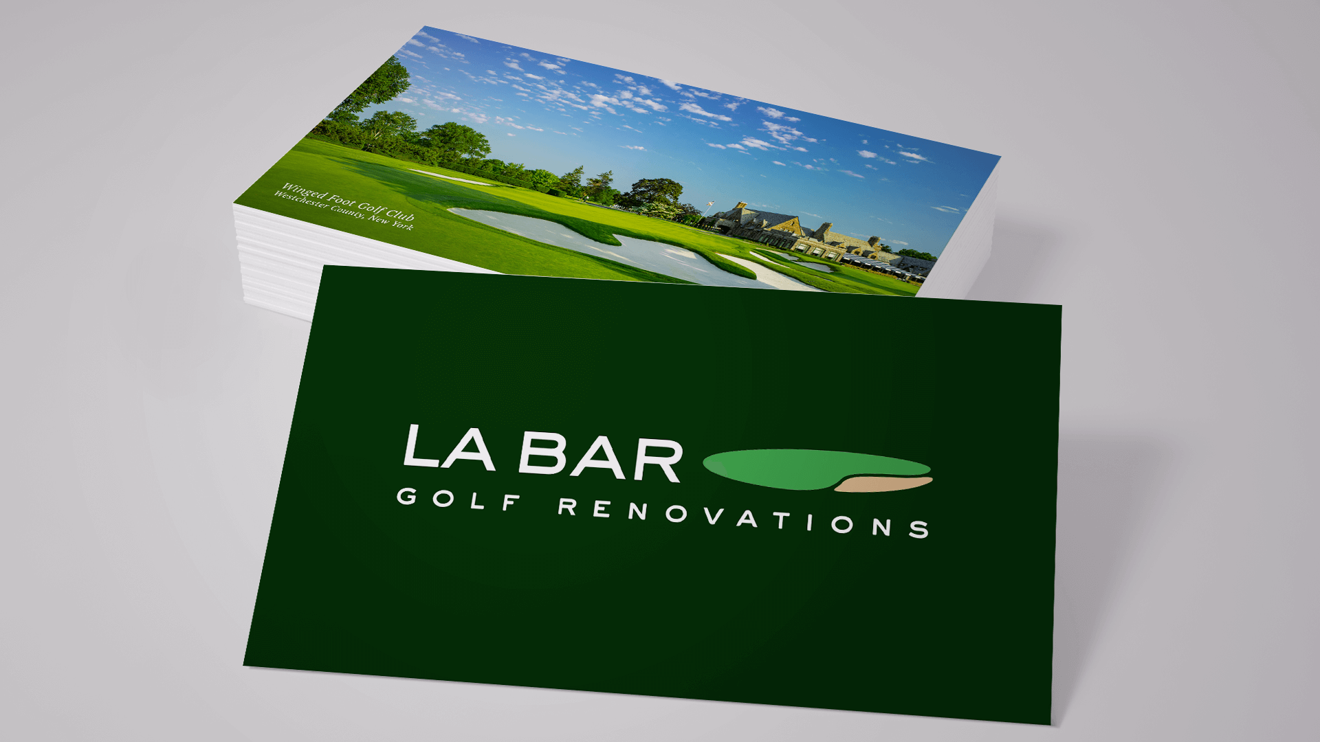 Labar Golf Renovations business cards branding