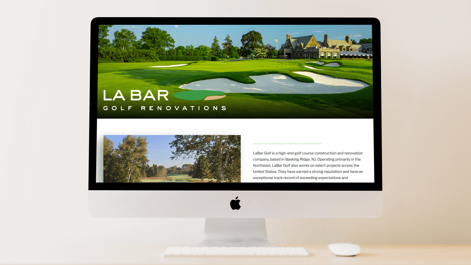 LaBar Gold Homepage Responsive Website Design Winged Foot Golf Club