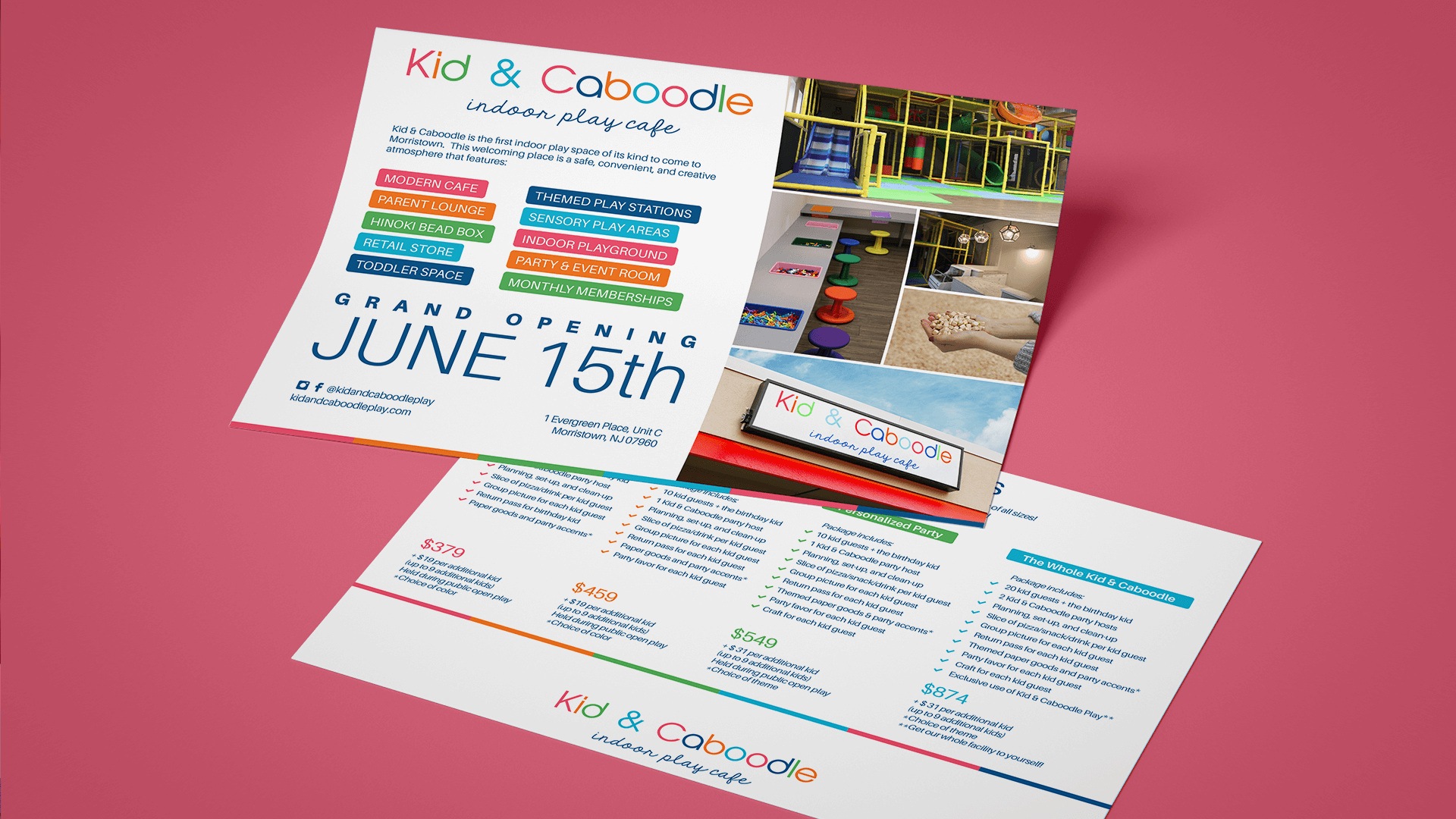 Postcard Print Design Kid and Caboodle Morristown NJ