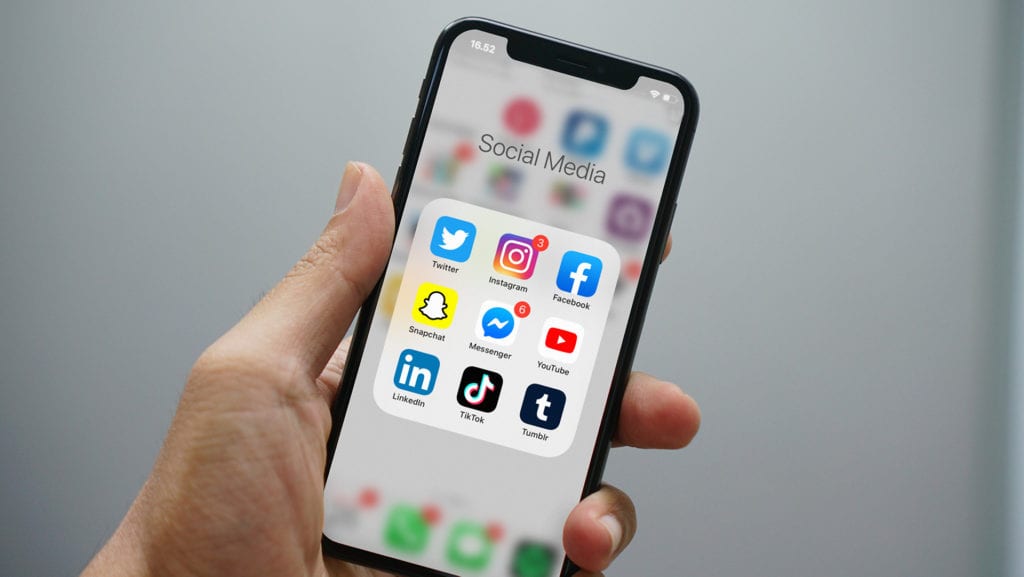 Social media Apps on iPhone