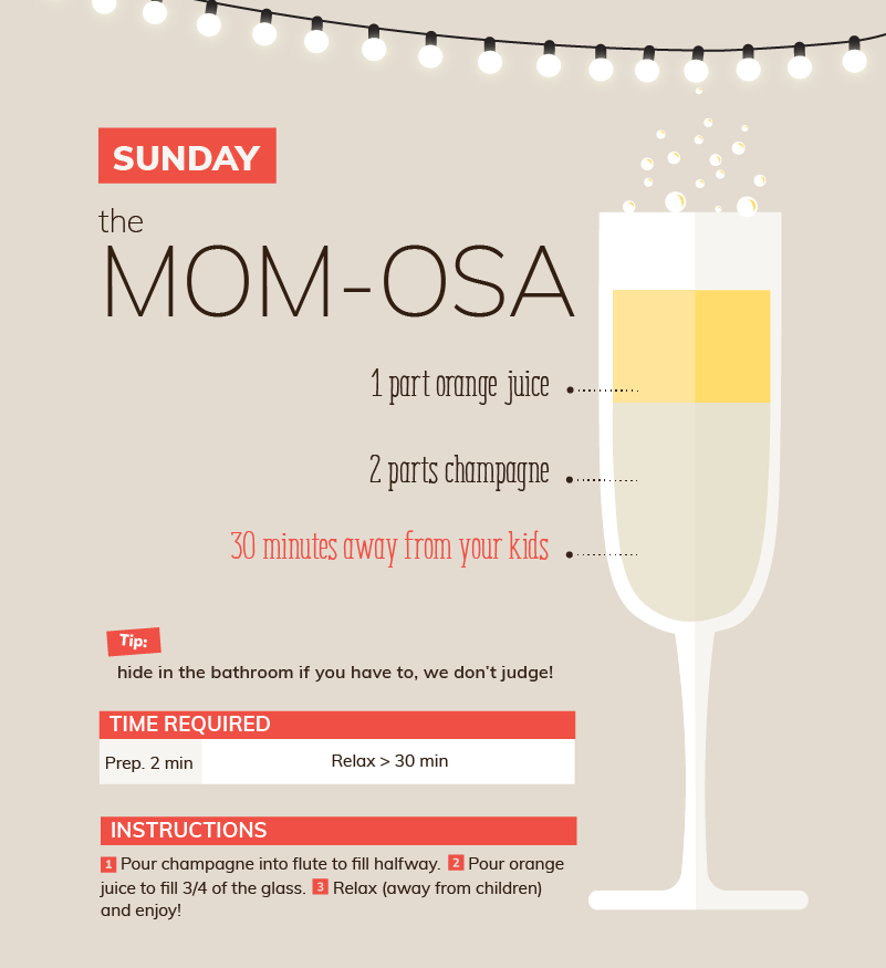 sunday mom-osa mimosa quarantine cocktail