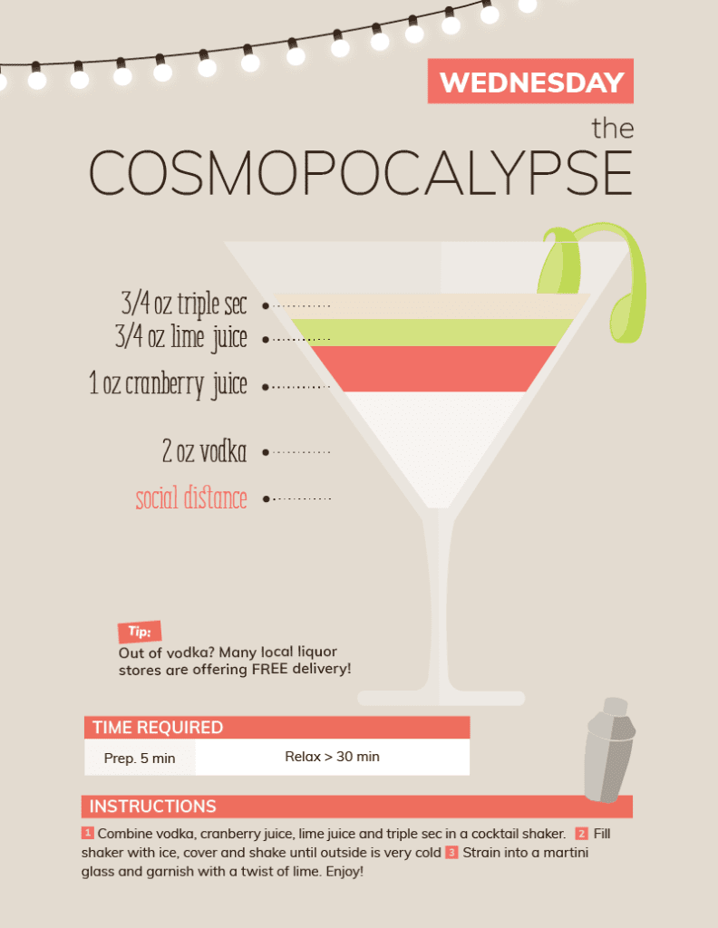 Cosmopocalypse quarantine cocktail