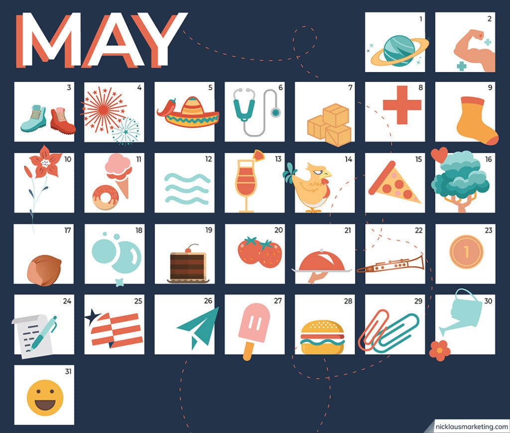 Calendar View 31 Holidays to Celebrate Every Day in May During Quarantine