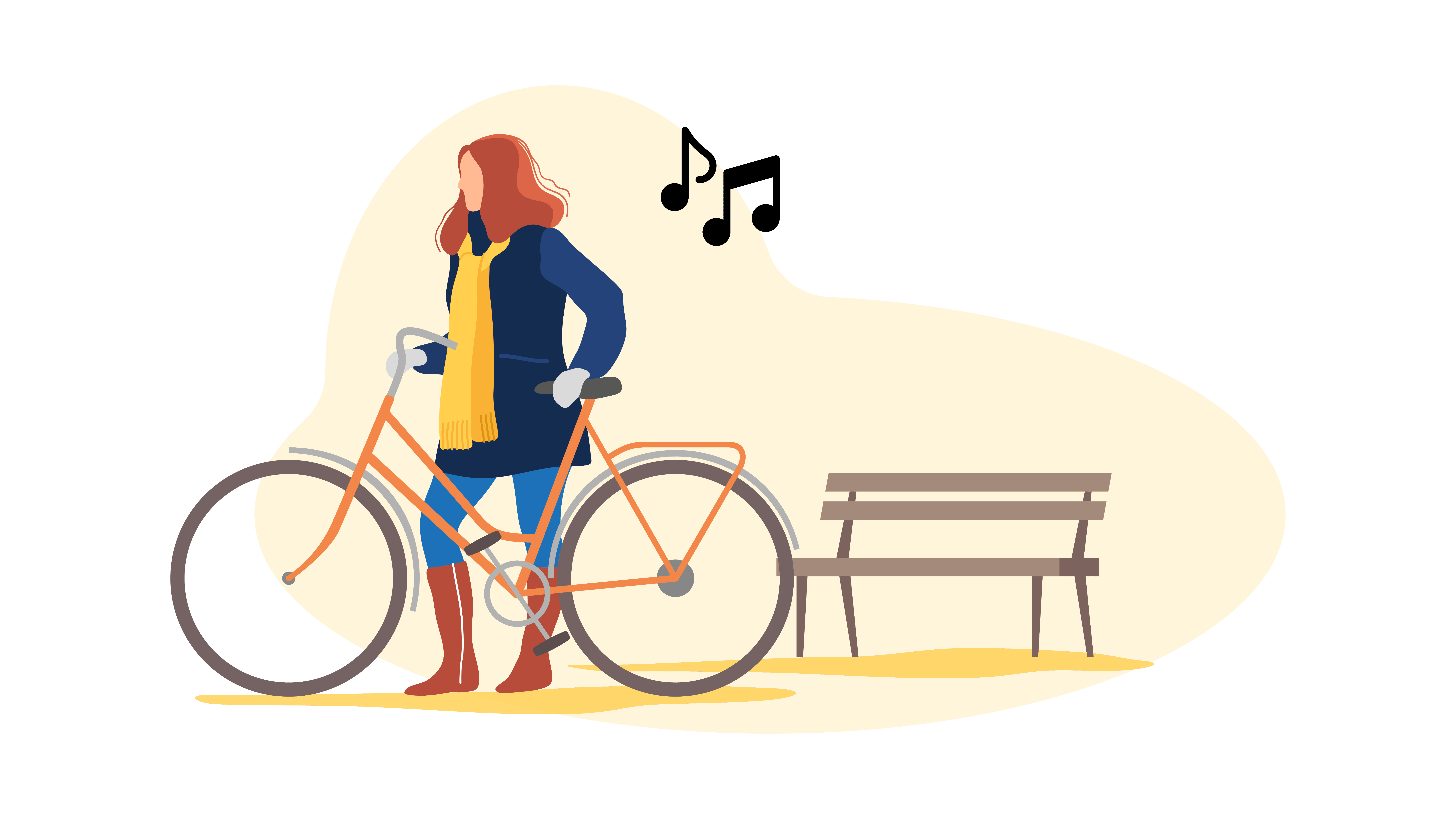 4 Fall Playlists to keep you warm woman biking