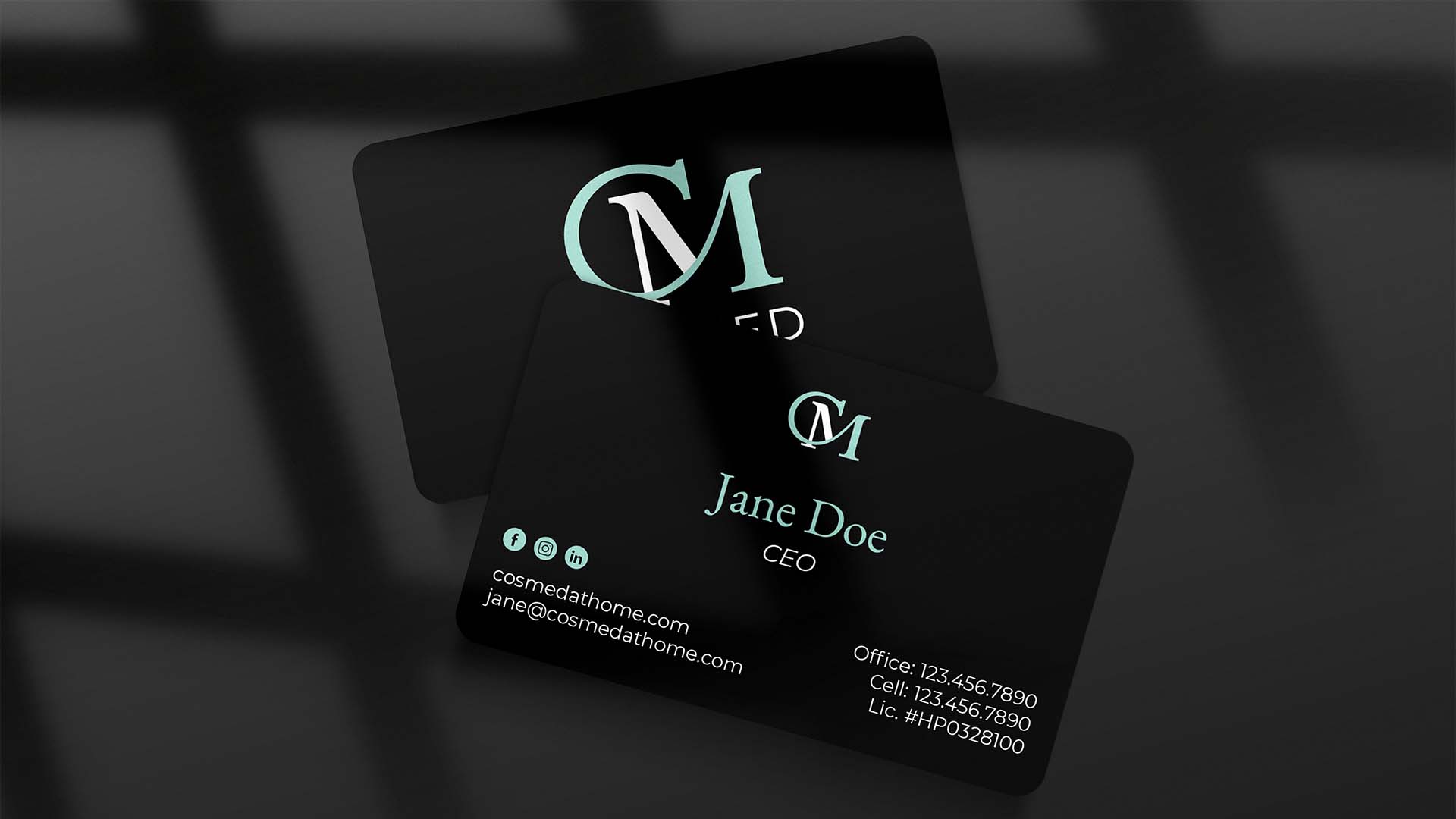 Cosmed business card design